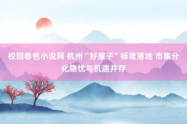 校园春色小说网 杭州“好屋子”标准落地 市集分化隐忧与机遇并存